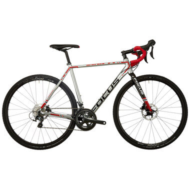 Bicicleta de ciclocross FOCUS MARES AL Shimano Tiagra 4700 34/50 Plata/Rojo 2018 0